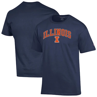 T-shirt homme Champion Navy Illinois Fighting Illini Arch Over Logo
