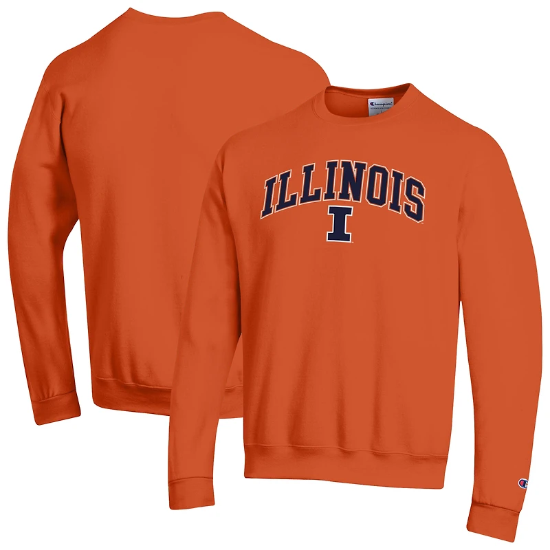Sweat-shirt à capuche orange avec logo Arch Over des Fighting Illini de l'Illinois Champion pour homme