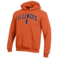 Men's Champion  Orange Illinois Fighting Illini Arched Logo Fleece Pullover Hoodie