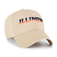 Casquette ajustable kaki 47 Illinois Fighting Illini Clean Up pour homme