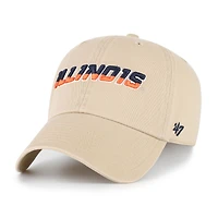 Men's '47 Khaki Illinois Fighting Illini Clean Up Adjustable Hat