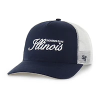 Casquette ajustable « 47 Navy Illinois Fighting Illini Contemporary Basics Foundation Trucker Hitch » pour homme