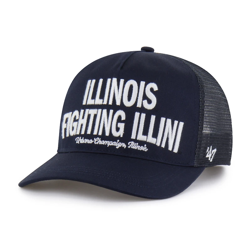 Casquette trucker ajustable '47 Navy Illinois Fighting Illini contemporaine