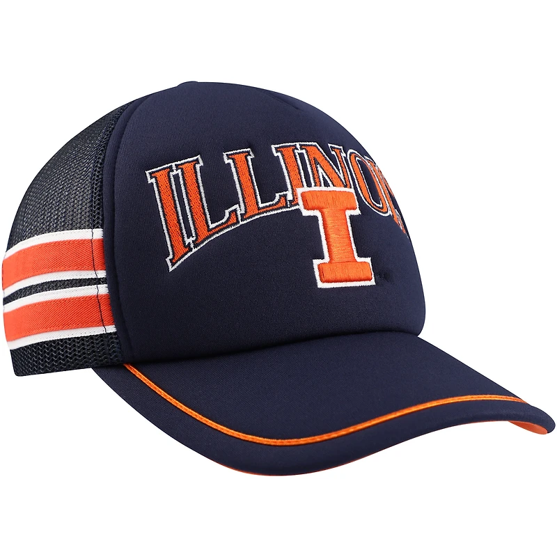 Men's '47 Navy Illinois Fighting Illini Sideband Trucker Adjustable Hat