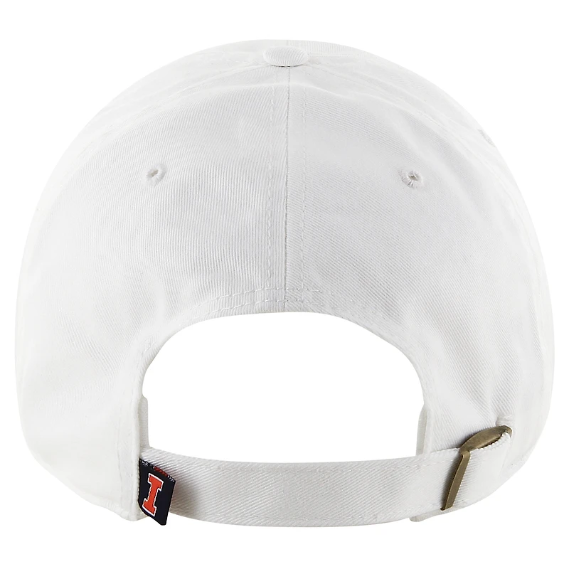 Men's '47 White Illinois Fighting Illini Clean Up Adjustable Hat