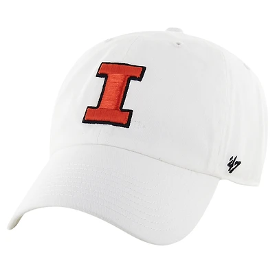 Men's '47 White Illinois Fighting Illini Clean Up Adjustable Hat