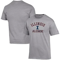 T-shirt gris avec logo des anciens Fighting Illini, champion masculin