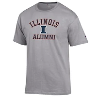 T-shirt gris avec logo des anciens Fighting Illini, champion masculin