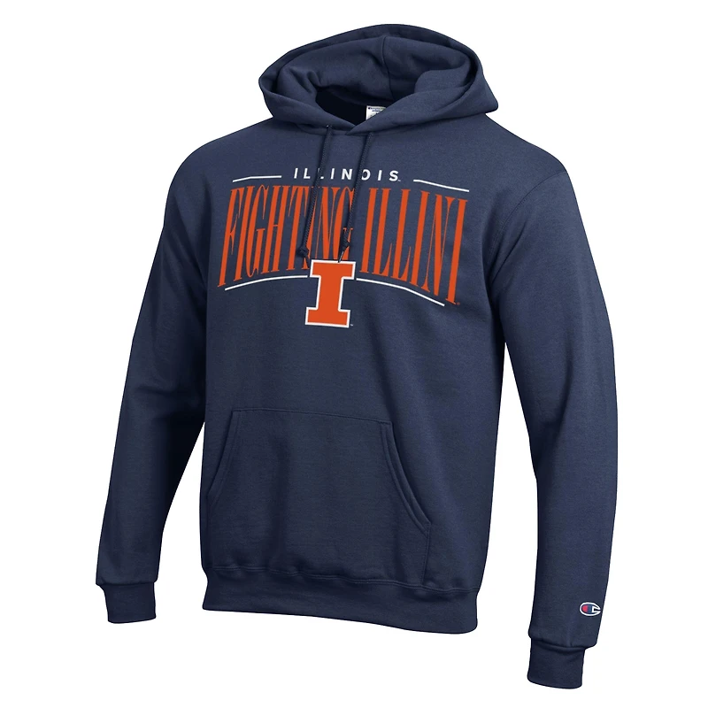 Men's Champion  Navy Illinois Fighting Illini Team Pride Powerblend Hoodie