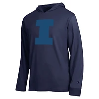 Men's Champion  Navy Illinois Fighting Illini Tonal All-Star Long Sleeve Hooded T-Shirt