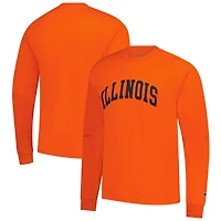 T-shirt à manches longues orange Illinois Fighting Illini Basic Arch pour homme