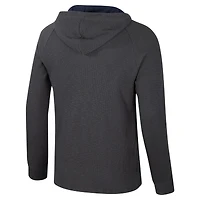 Men's Colosseum  Charcoal Illinois Fighting Illini Dujour Ralgan Long Sleeve Henley Hoodie T-Shirt