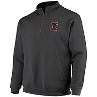 Veste à quart de zip avec logo Colosseum Charcoal Illinois Fighting Illini Tortugas pour hommes
