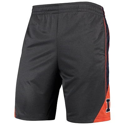 Short de l'équipe masculine Colosseum Charcoal Illinois Fighting Illini Turnover