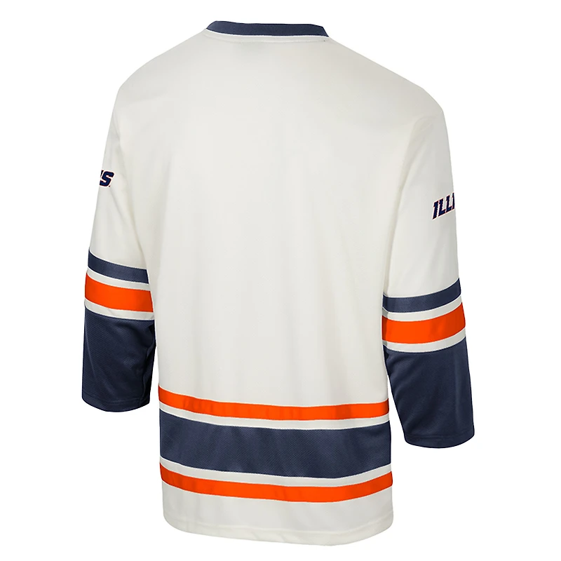 Maillot de hockey pour homme Colosseum Cream Illinois Fighting Illini Puck Proud Fashion