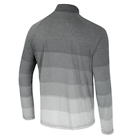 Men's Colosseum  Gray Illinois Fighting Illini AI Striped Mesh Quarter-Zip Raglan Windshirt