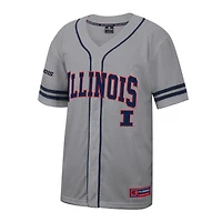 Men's Colosseum Gray Illinois Fighting Illini Free Spirited Baseball Jersey