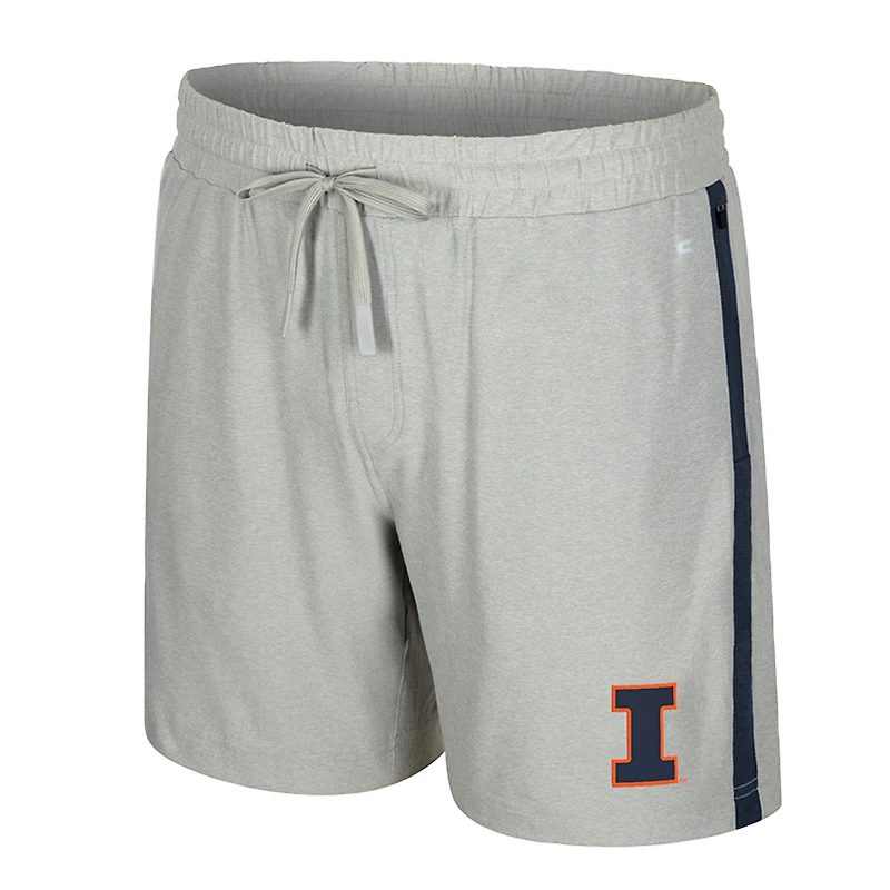 Short Mac gris Colosseum pour homme des Fighting Illini de l'Illinois