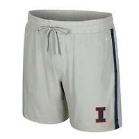 Short Mac gris Colosseum pour homme des Fighting Illini de l'Illinois