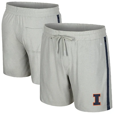 Short Mac gris Colosseum pour homme des Fighting Illini de l'Illinois
