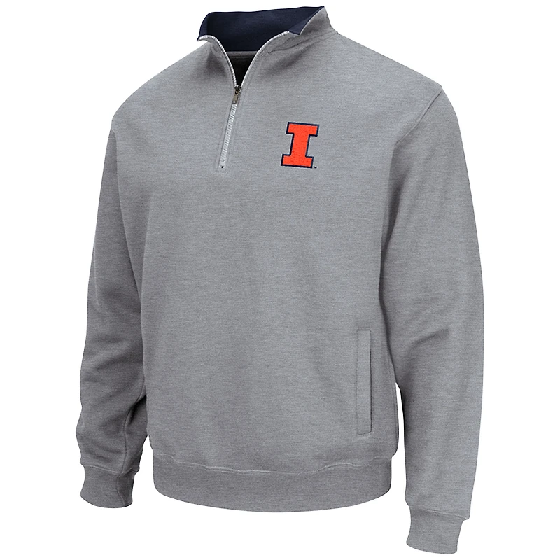 Veste zippée quart de tour Colosseum Heather Grey pour homme des Illinois Fighting Illini Tortugas