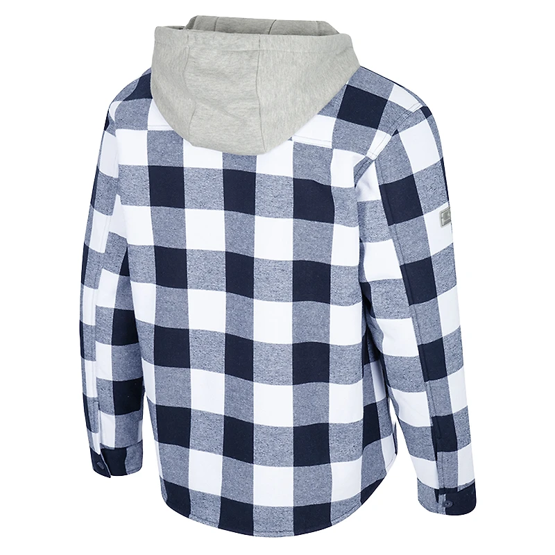 Veste zippée à carreaux Buffalo Illinois Fighting Illini noire/blanche pour homme Colosseum