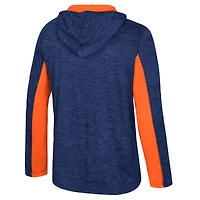 Sweat à capuche zippé quart de tour Colosseum Navy Illinois Fighting Illini Always Sunny pour homme