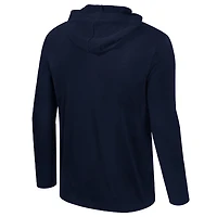 T-shirt à capuche manches longues et 2 coups pour homme, bleu marine, Illinois Fighting Illini, coloris pop, Active Blend