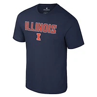 T-shirt pour homme Colosseum bleu marine Illinois Fighting Illini Color Pop Active Blend