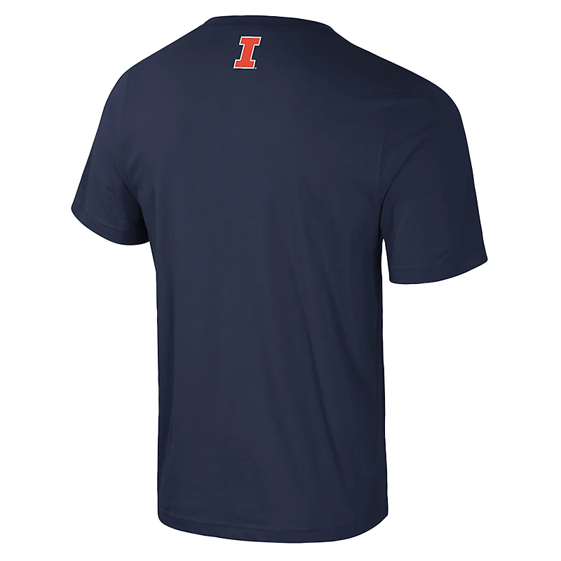 T-shirt pour homme Colosseum bleu marine Illinois Fighting Illini Color Pop Active Blend