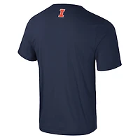 T-shirt pour homme Colosseum bleu marine Illinois Fighting Illini Color Pop Active Blend