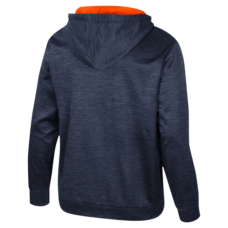 Men's Colosseum Navy Illinois Fighting Illini Cypher Half-Zip Hoodie