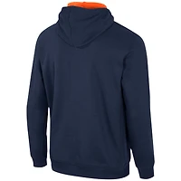 Sweat à capuche demi-zip Colosseum Navy Illinois Fighting Illini pour hommes