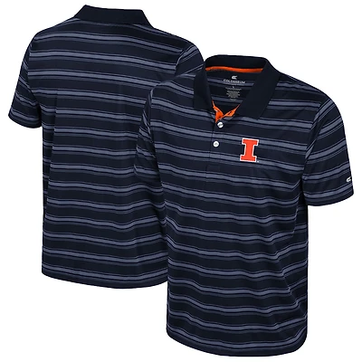 Men's Colosseum  Navy Illinois Fighting Illini Milk Steak Polo