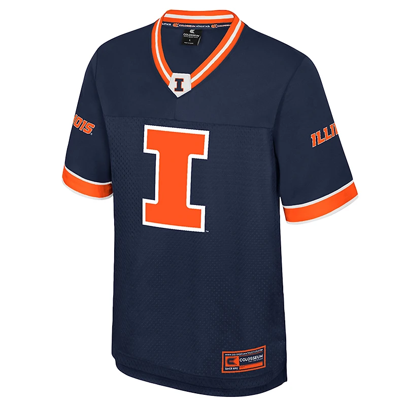 Maillot de football américain Colosseum Navy des Fighting Illini pour homme, « Rien que les coups »