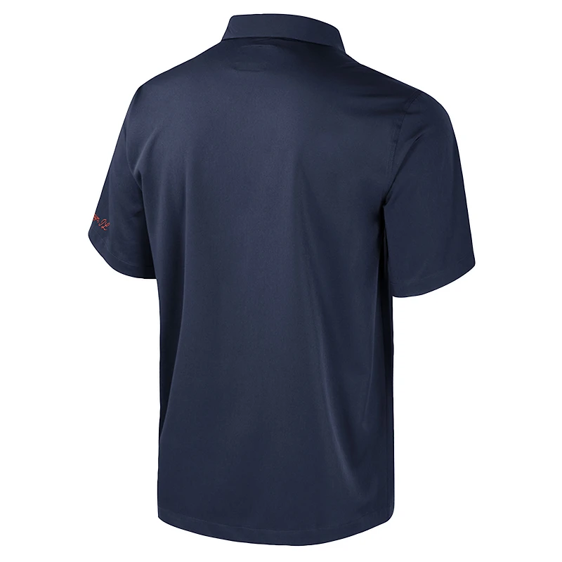 Chemise boutonnée de bowling bleu marine Colosseum pour homme, Illinois Fighting Illini Strike