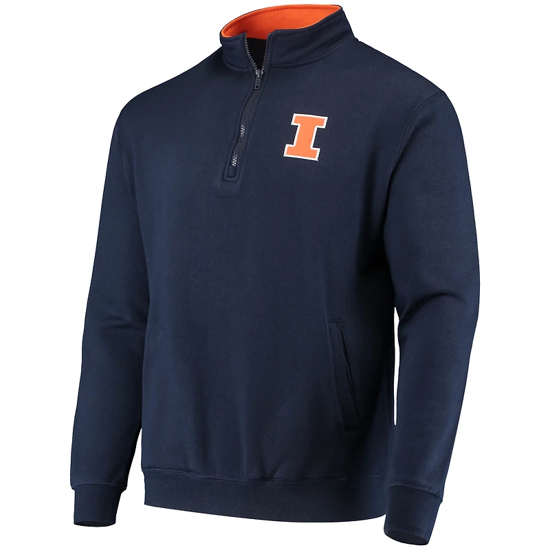 Veste à quart de zip avec logo Colosseum Navy Illinois Fighting Illini Tortugas pour hommes