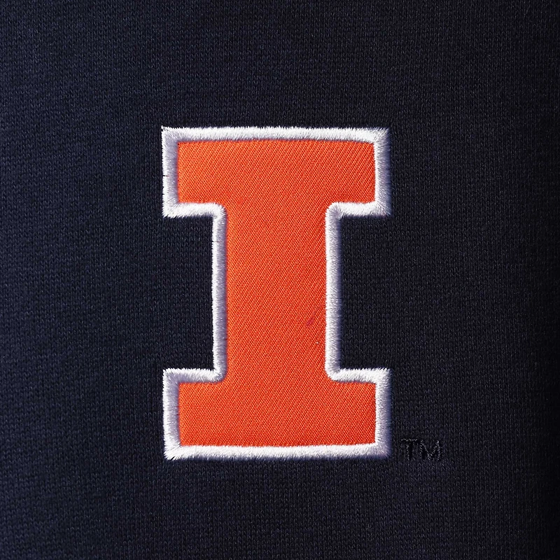 Veste à quart de zip avec logo Colosseum Navy Illinois Fighting Illini Tortugas pour hommes