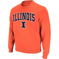 Colosseum Orange Illinois Fighting Illini Arch & Logo Crew Neck Sweat-shirt pour homme
