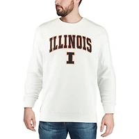 Colosseum White Illinois Fighting Illini Arch & Logo Crew Neck Sweat-shirt pour homme
