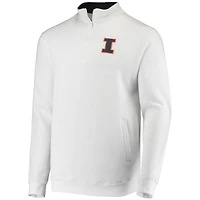 Men's Colosseum White Illinois Fighting Illini Tortugas Logo Quarter-Zip Jacket