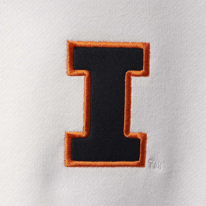Men's Colosseum White Illinois Fighting Illini Tortugas Logo Quarter-Zip Jacket