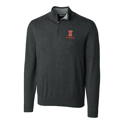 Veste demi-zippée Lakemont pour homme, couleur charbon chiné, Illinois Fighting Illini, coupe-vent et