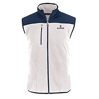 Gilet zippé en polaire Sherpa écologique Cascade couleur avoine Cutter & Buck pour homme, Illinois Fighting Illini