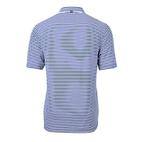 Polo recyclé à rayures et piqué écologique pour homme Cutter & Buck Royal Illinois Fighting Illini, grande taille, avec logo de l'équipe Virtue