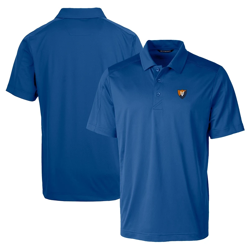 Polo extensible texturé pour homme Cutter & Buck Royal Illinois Fighting Illini avec logo de l'équipe Big Tall Prospect