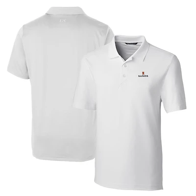 Polo extensible Forge blanc pour homme, modèle Cutter & Buck, Illinois Fighting Illini, grandes tailles