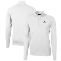 Pull zippé quart de tour en piqué écologique recyclé pour homme, blanc, Illinois Fighting Illini, Virtue, grande taille