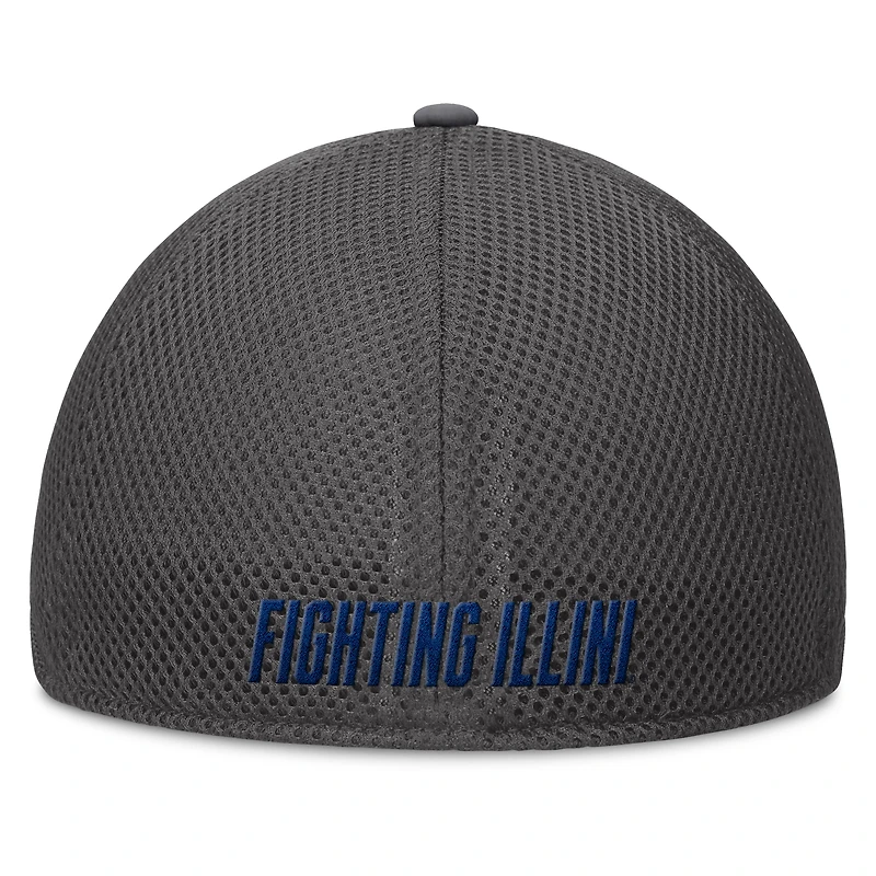 Men's Fanatics Gray Illinois Fighting Illini Clincher Flex Hat