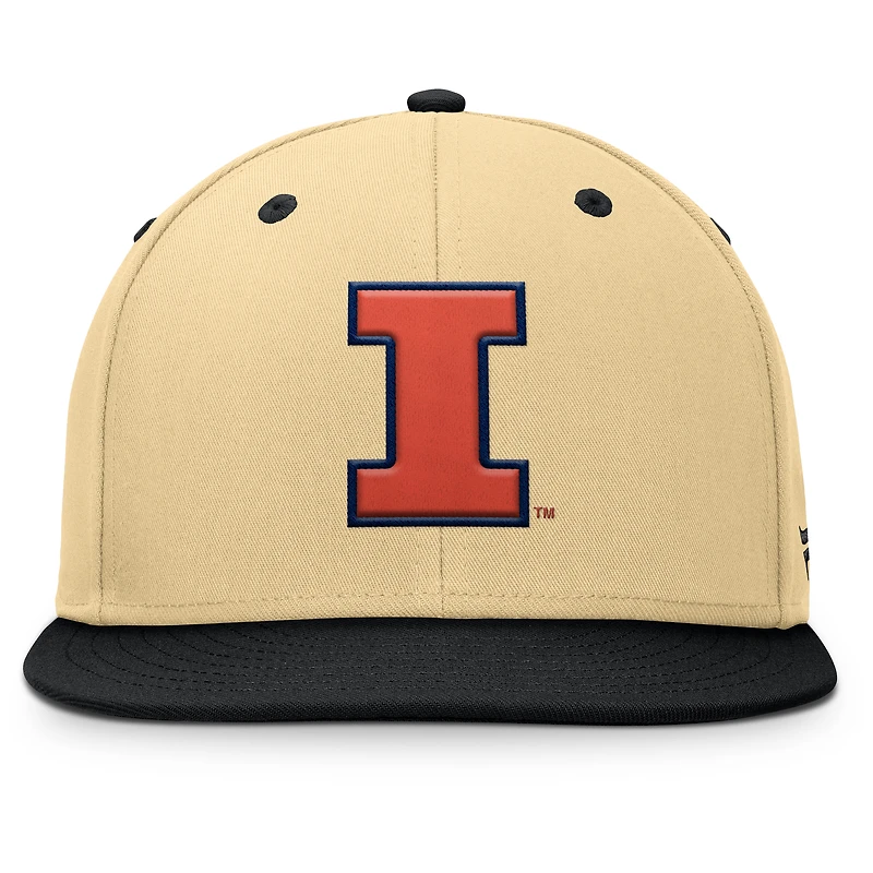 Casquette ajustée Fanatics kaki/noire Illinois Fighting Illini Balance pour homme